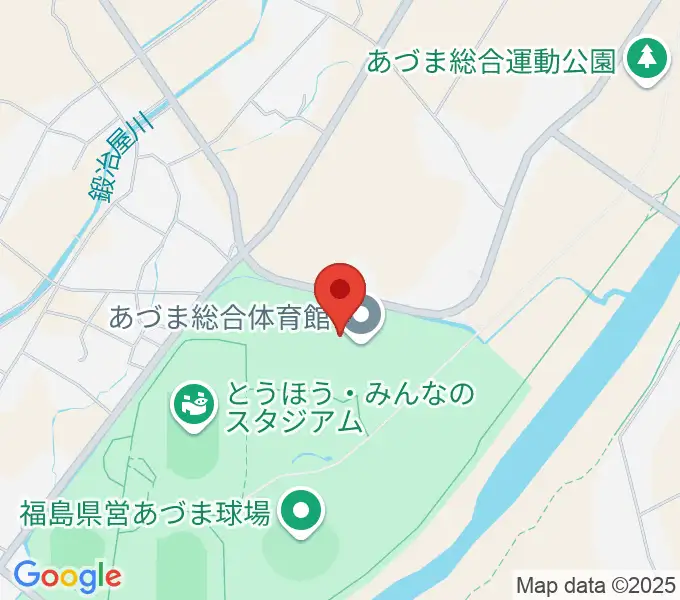 あづま総合体育館の地図