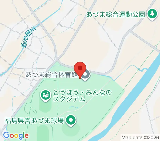 あづま総合体育館の地図
