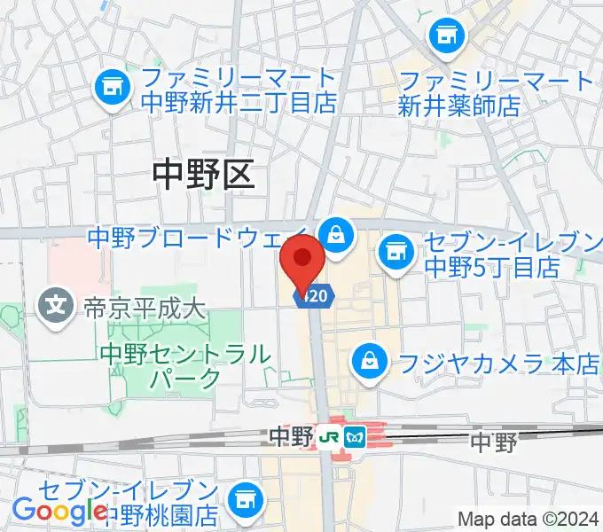 ディスクユニオン中野店の地図