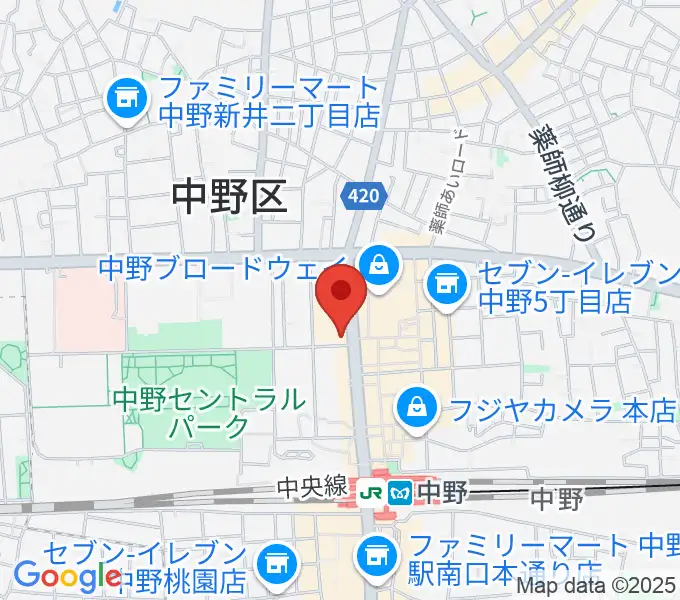ディスクユニオン中野店の地図