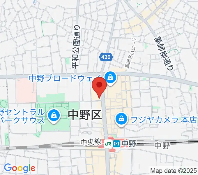 ディスクユニオン中野店の地図