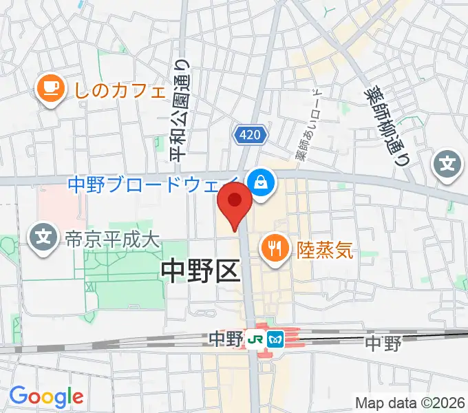ディスクユニオン中野店の地図