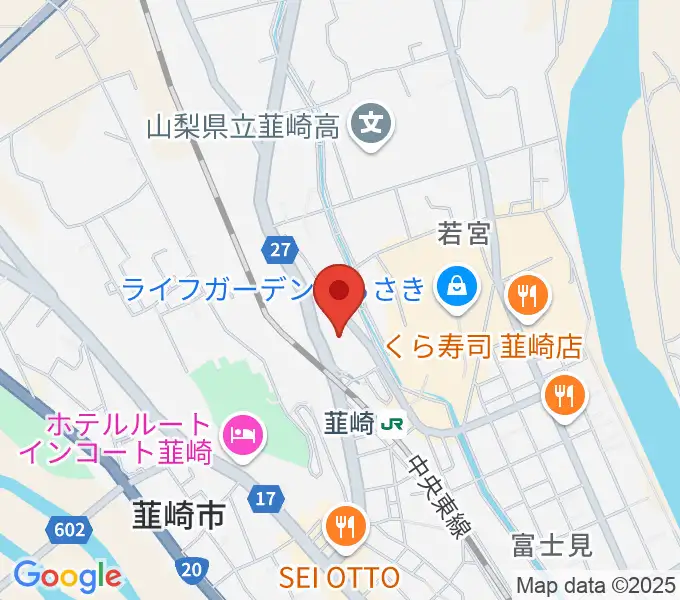 韮崎市民交流センターニコリの地図