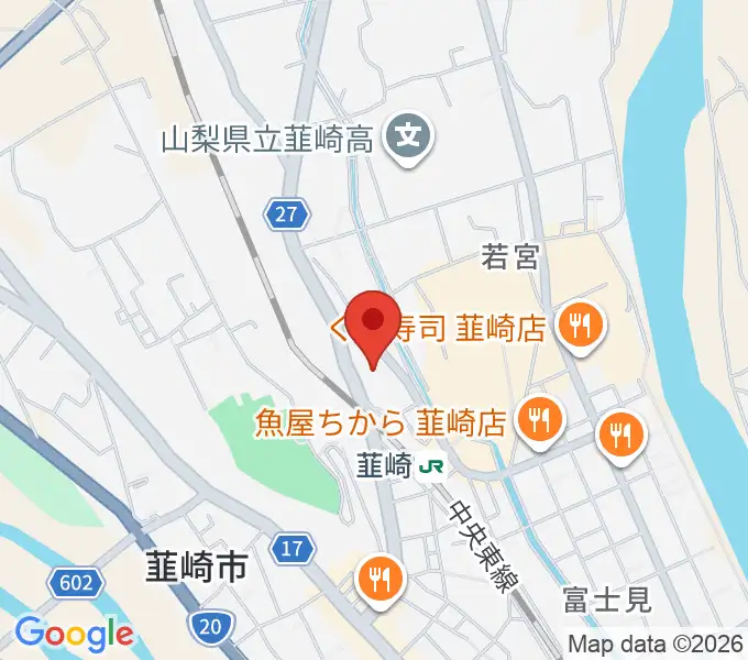 韮崎市民交流センターニコリの地図