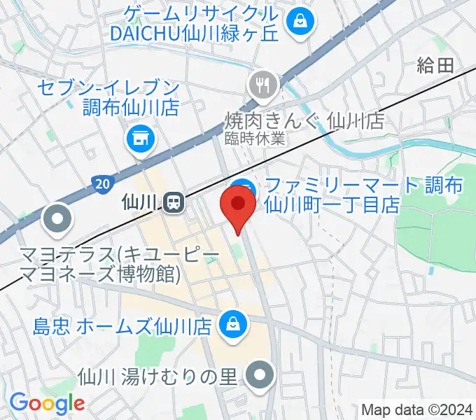 調布市せんがわ劇場の地図