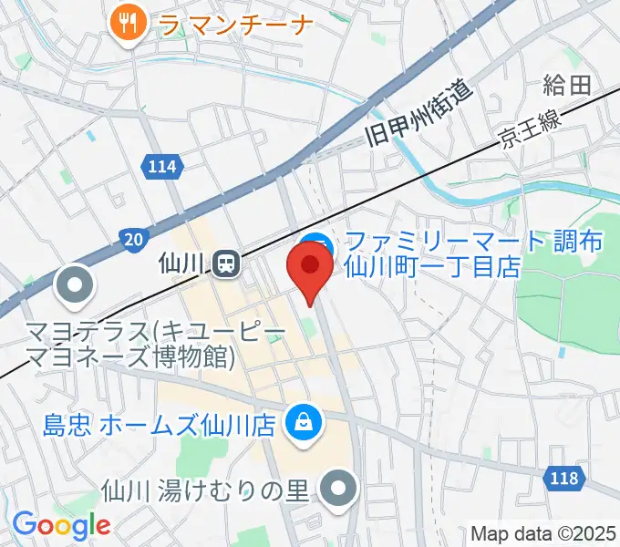 調布市せんがわ劇場の地図