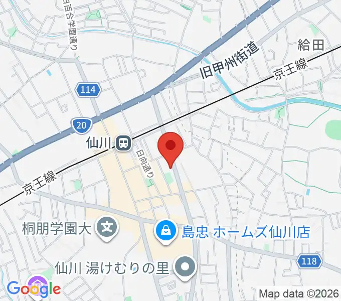 調布市せんがわ劇場の地図