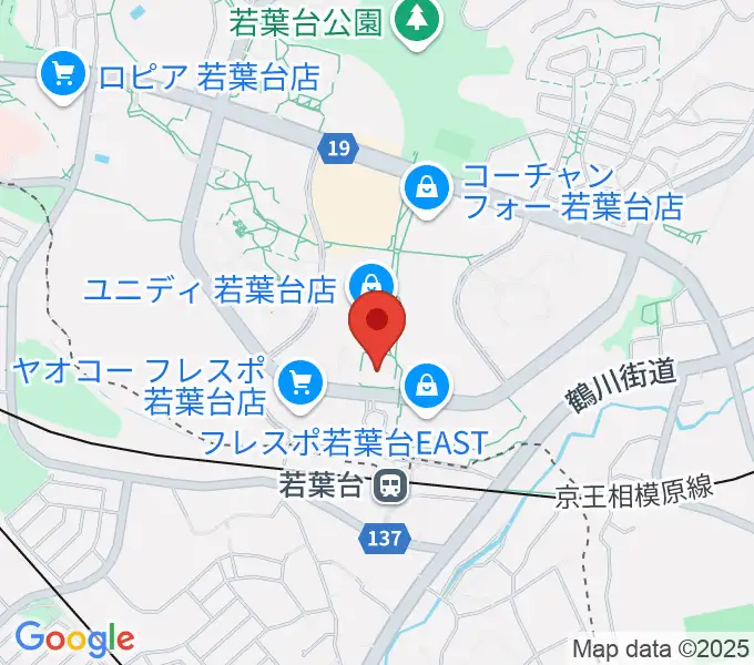 稲城市立iプラザの地図