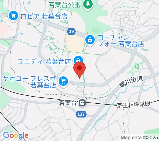 稲城市立iプラザの地図