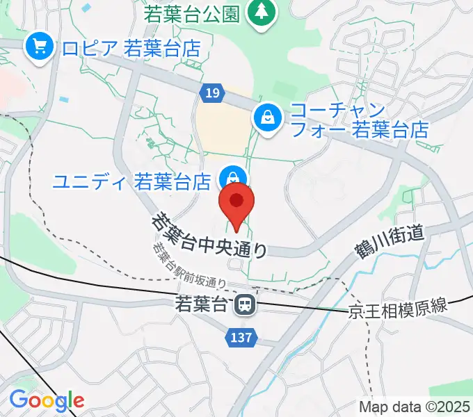 稲城市立iプラザの地図