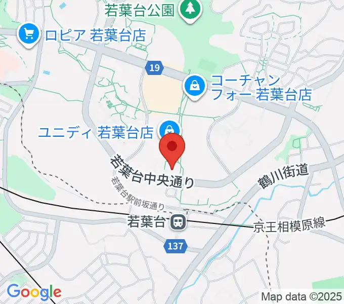 稲城市立iプラザの地図