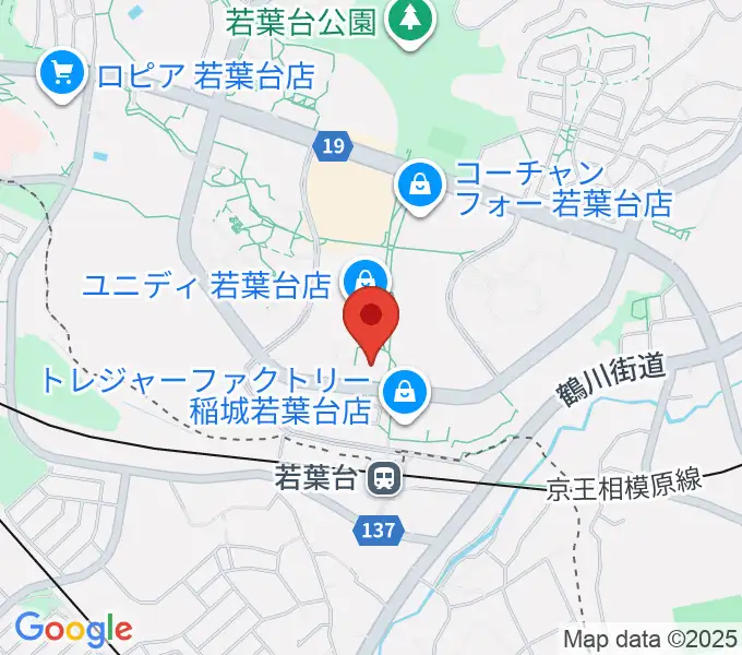 稲城市立iプラザの地図