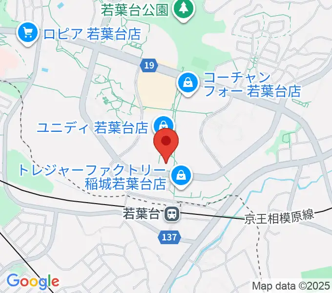 稲城市立iプラザの地図