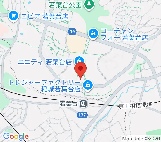 稲城市立iプラザの地図