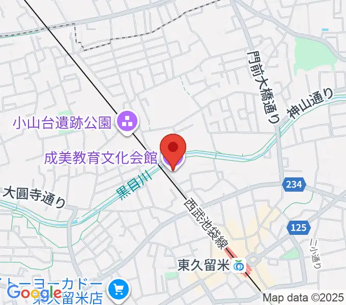 成美教育文化会館の地図