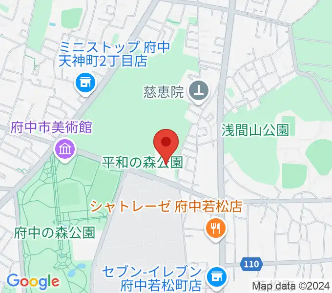 府中市生涯学習センターの地図