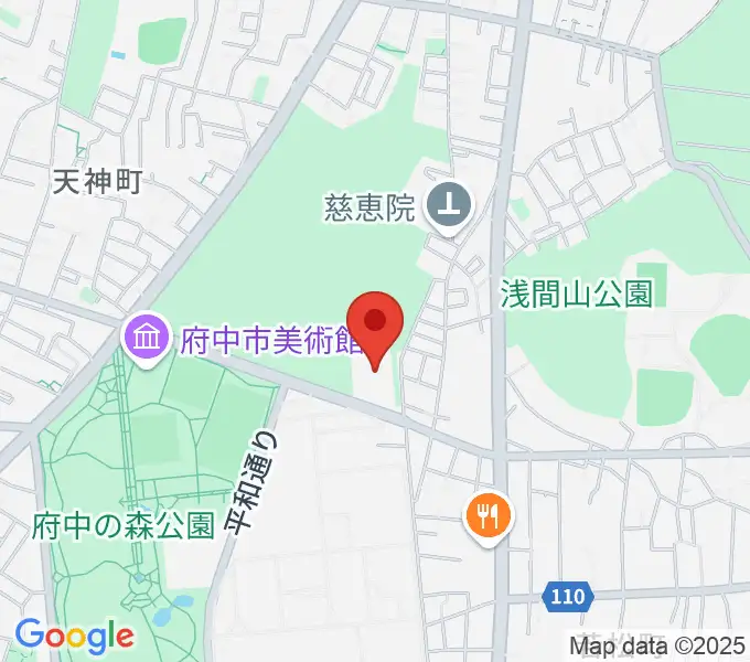 府中市生涯学習センターの地図