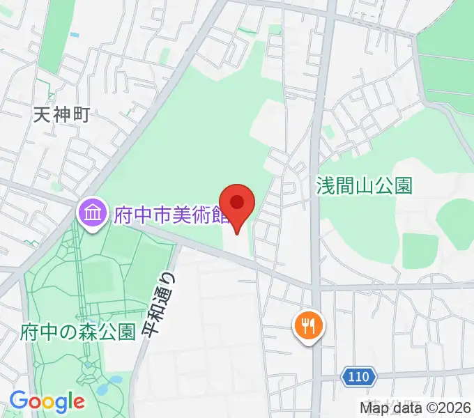 府中市生涯学習センターの地図