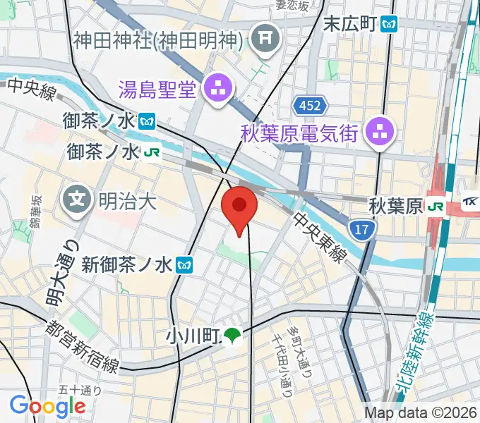 ワテラスコモンホールの地図