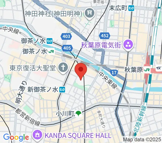 ワテラスコモンホールの地図