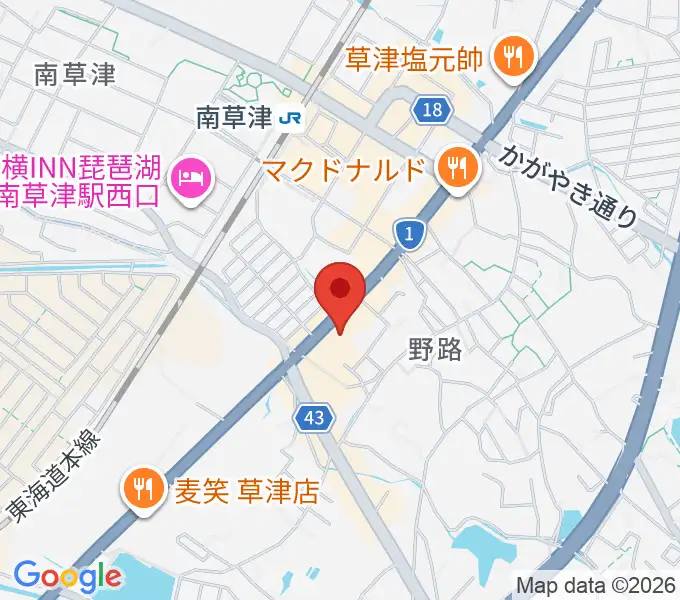 Bb南草津店の地図