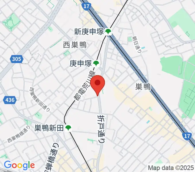 西巣鴨音楽堂の地図