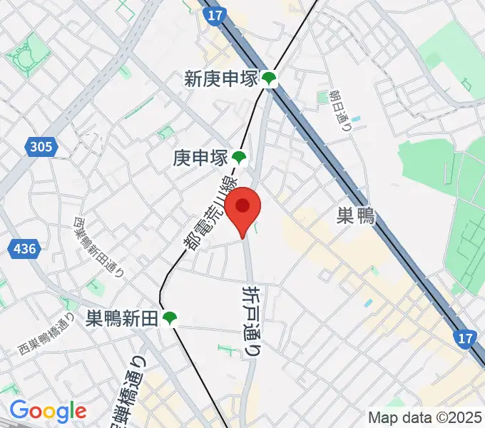 西巣鴨音楽堂の地図