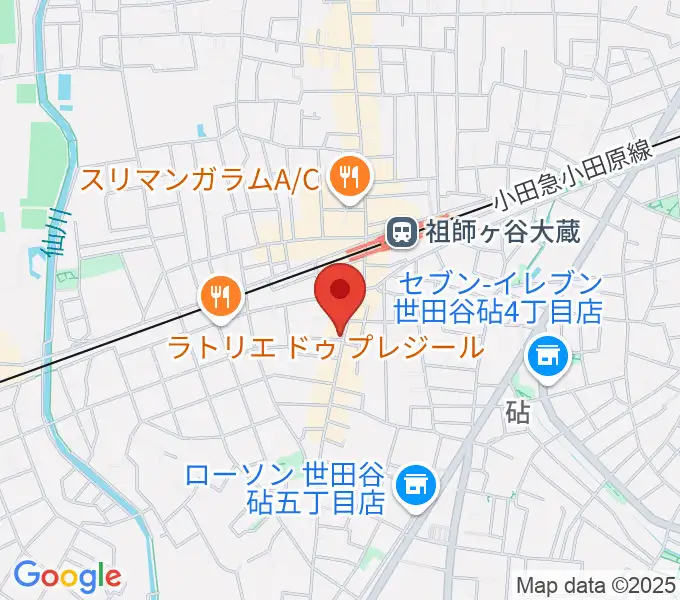 祖師谷大蔵エクレルシの地図