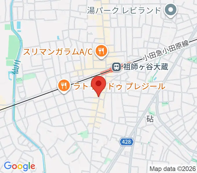 祖師谷大蔵エクレルシの地図