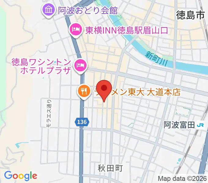 徳島HOT RODの地図