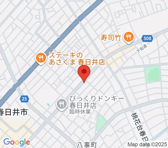 いわま楽器の地図