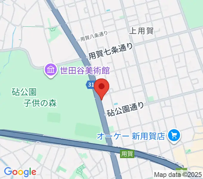 上用賀アートホールの地図