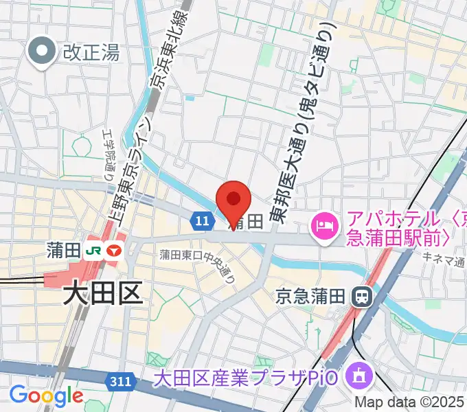 蒲田スタジオ・オッタンタの地図