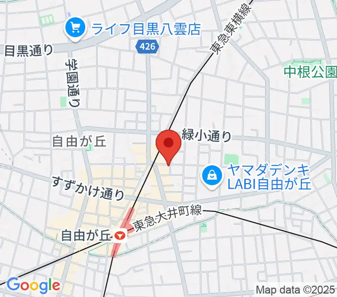 自由が丘オペラ座の地図