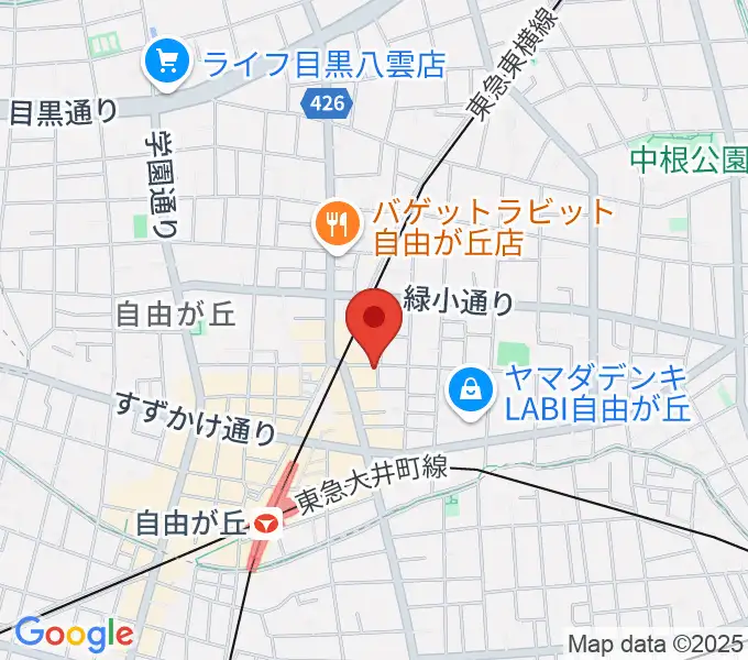 自由が丘オペラ座の地図