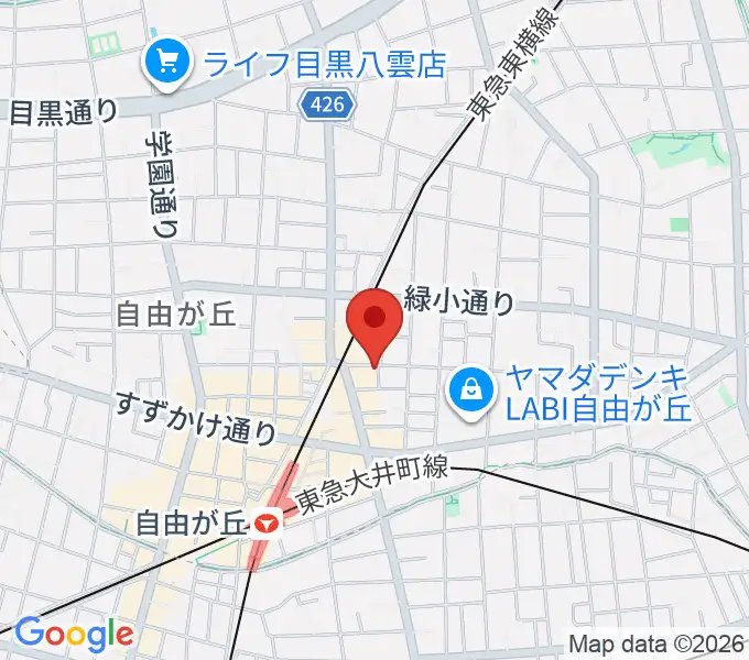 自由が丘オペラ座の地図