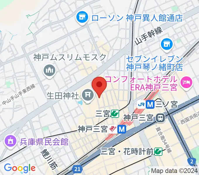 ケイヴ神戸の地図