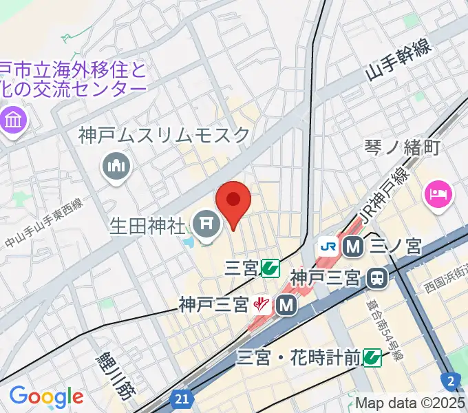 ケイヴ神戸の地図