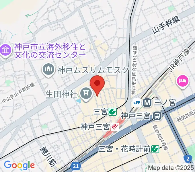 ケイヴ神戸の地図