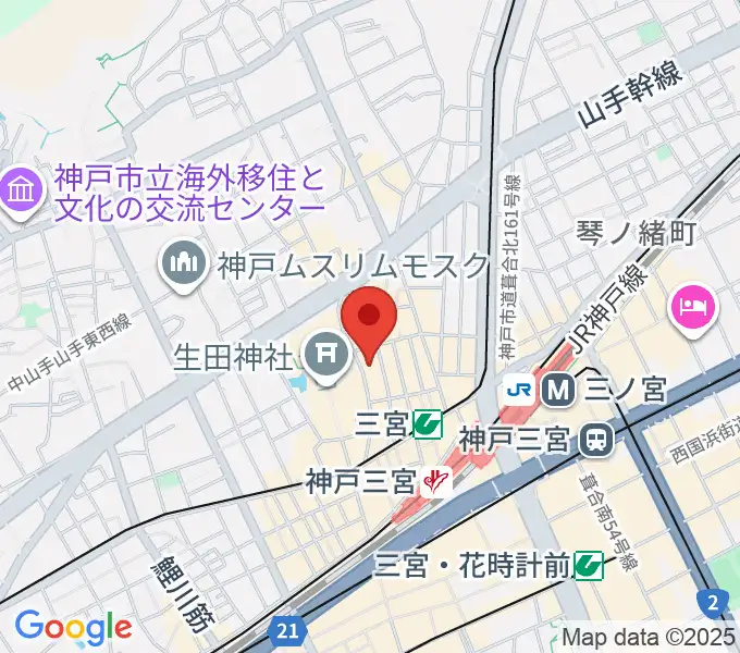 ケイヴ神戸の地図