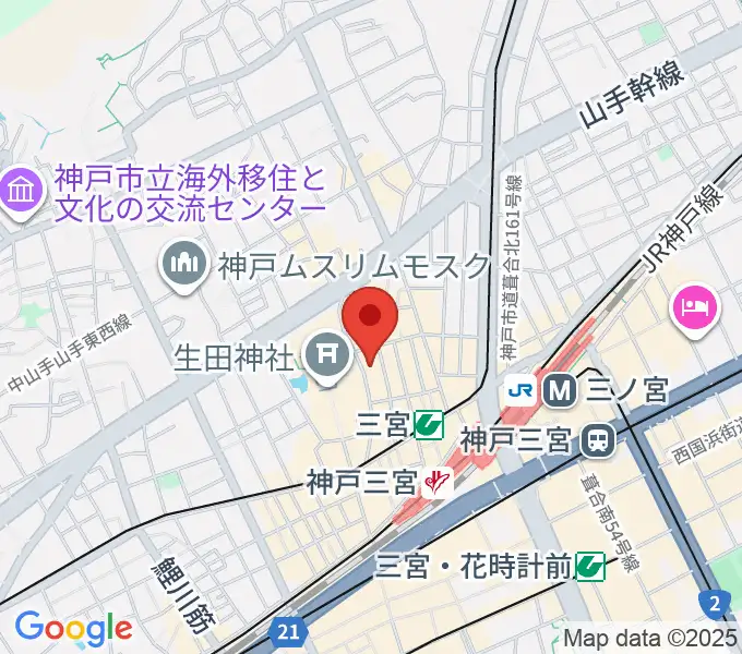 ケイヴ神戸の地図
