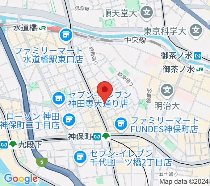 神保町楽屋（らくや）の地図