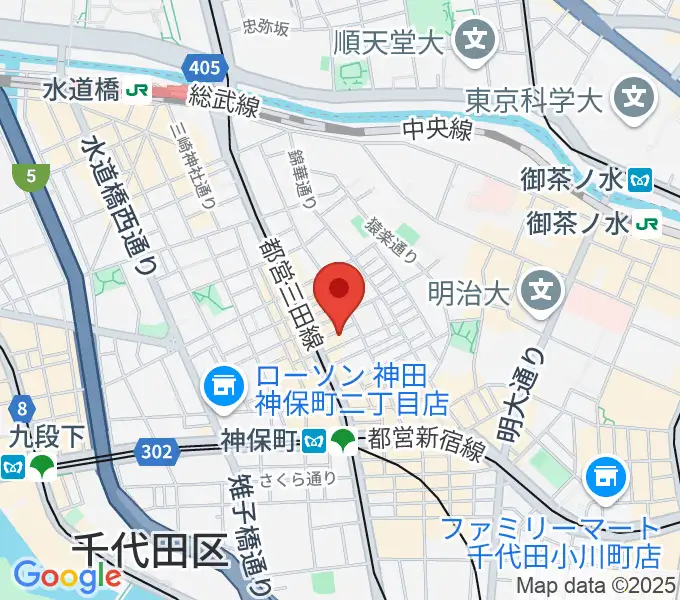 神保町楽屋（らくや）の地図