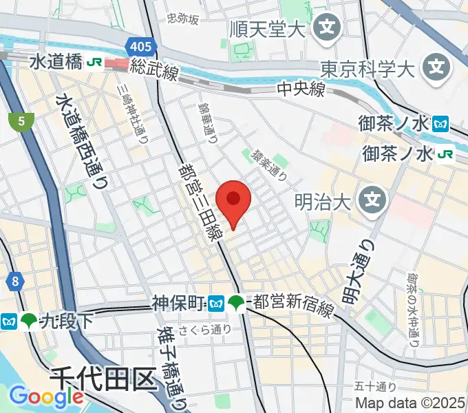 神保町楽屋（らくや）の地図