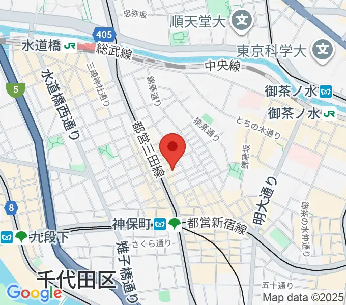 神保町楽屋（らくや）の地図