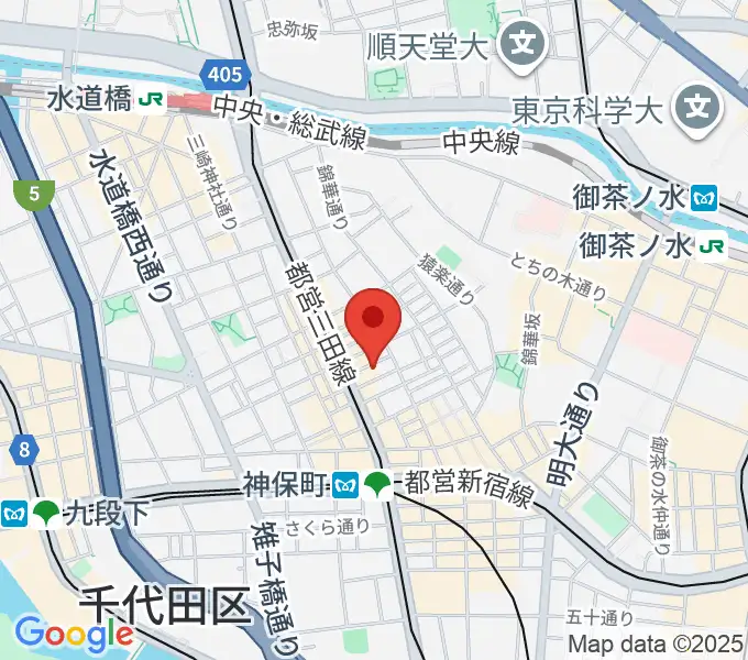 神保町楽屋(らくや)の地図