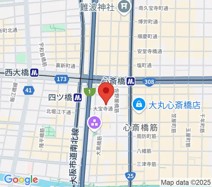 三木楽器BASS SIDEの地図