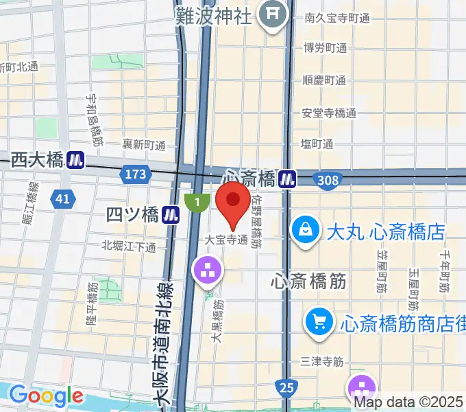 三木楽器BASS SIDEの地図