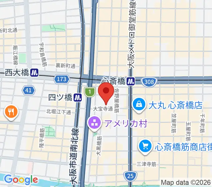 三木楽器BASS SIDEの地図