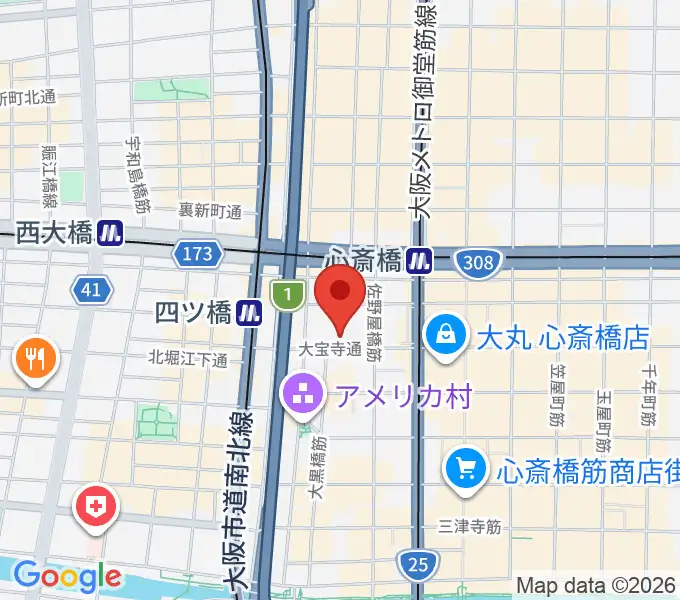 三木楽器BASS SIDEの地図